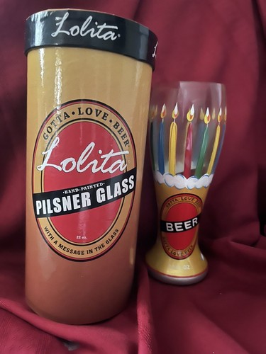 Lolita pilsner beer glass NIB - Picture 2 of 6