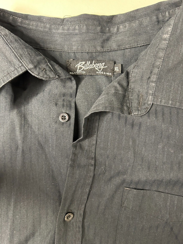 Vintage Billabong Mens Long Sleeve Button Up Shirt Size XL Black Cotton - Picture 3 of 9
