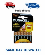 6X DURACELL AAA SPECIAL PACK ALKALINE BATTERIES LR03, MN2400 LONGEST EXPIRY BEST