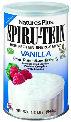 NaturesPlus SPIRU-TEIN, Vanilla - 1.06 lbs - Spirulina Protein Powder - Vitam...