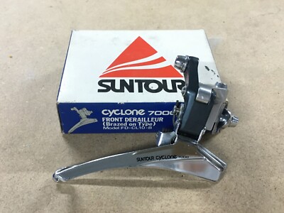 Front Derailleur Suntour Cyclone 7000 NOS, Vintage bike, Road bike desviador