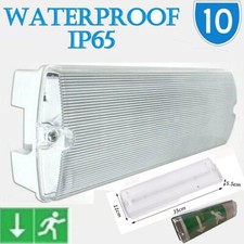 10x External Fire Exit Emergency Mounted Maintained Ceiling Wall Light LED UK