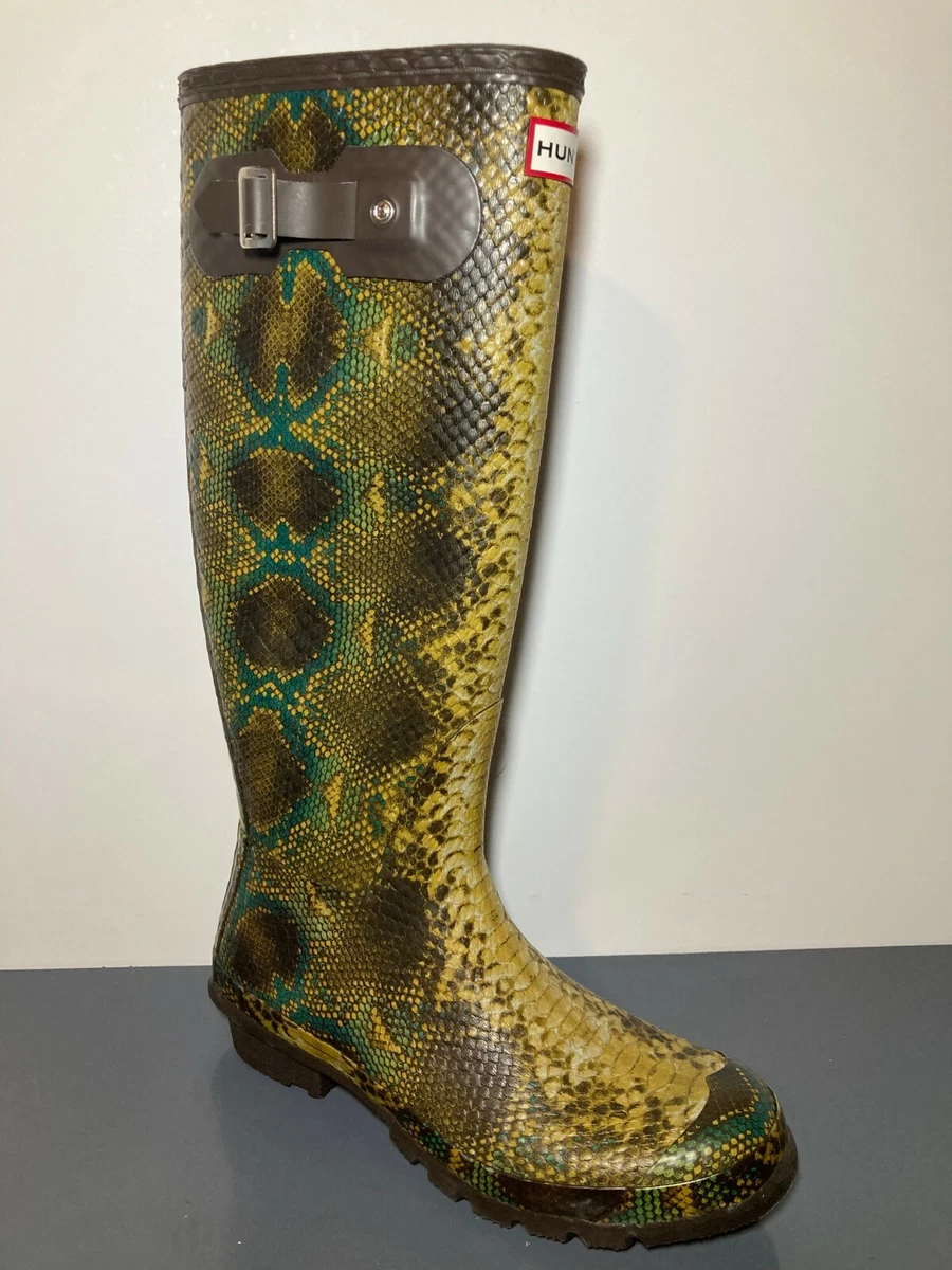 Snakeskin hunter boots clearance