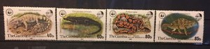 Gambia, chameleon WWF, MNH, SC# 432-35 C.V.$75 Complete set. Issued in 1981,