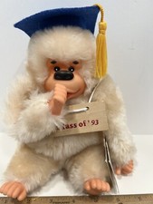 Russ Baby Gonga Thumb Sucking Gorilla Plush Tan Ivory Vintage 8" Graduation 1993