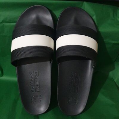 Primark Black And White Slides UK