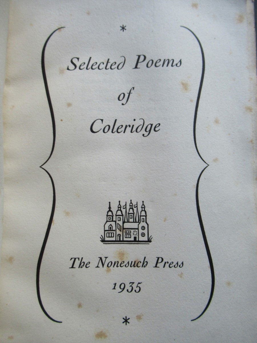 Samuel Taylor Coleridge / SELECTED POEMS OF COLERIDGE