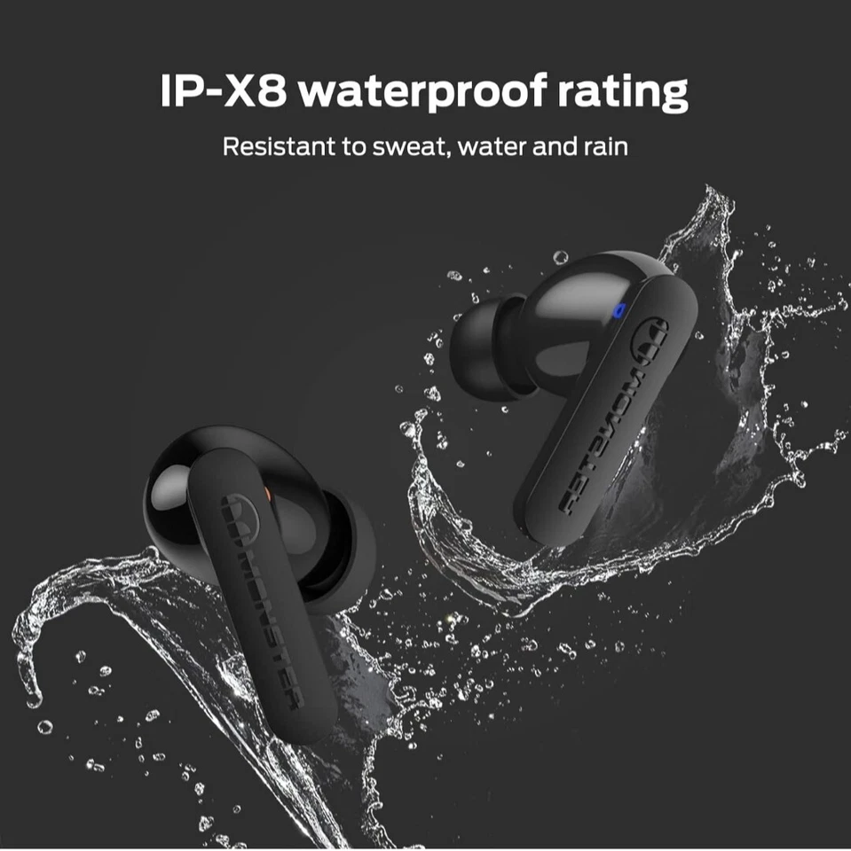 Monster N-Lite Clear Talk Auriculares Inalámbricos Bluetooth 5.3 Auriculares con CVC 8.0 Foto 2 de 4