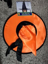 2011 Rubies Orange Satin Witch Hat with Tassel New With Tag Costume Halloween