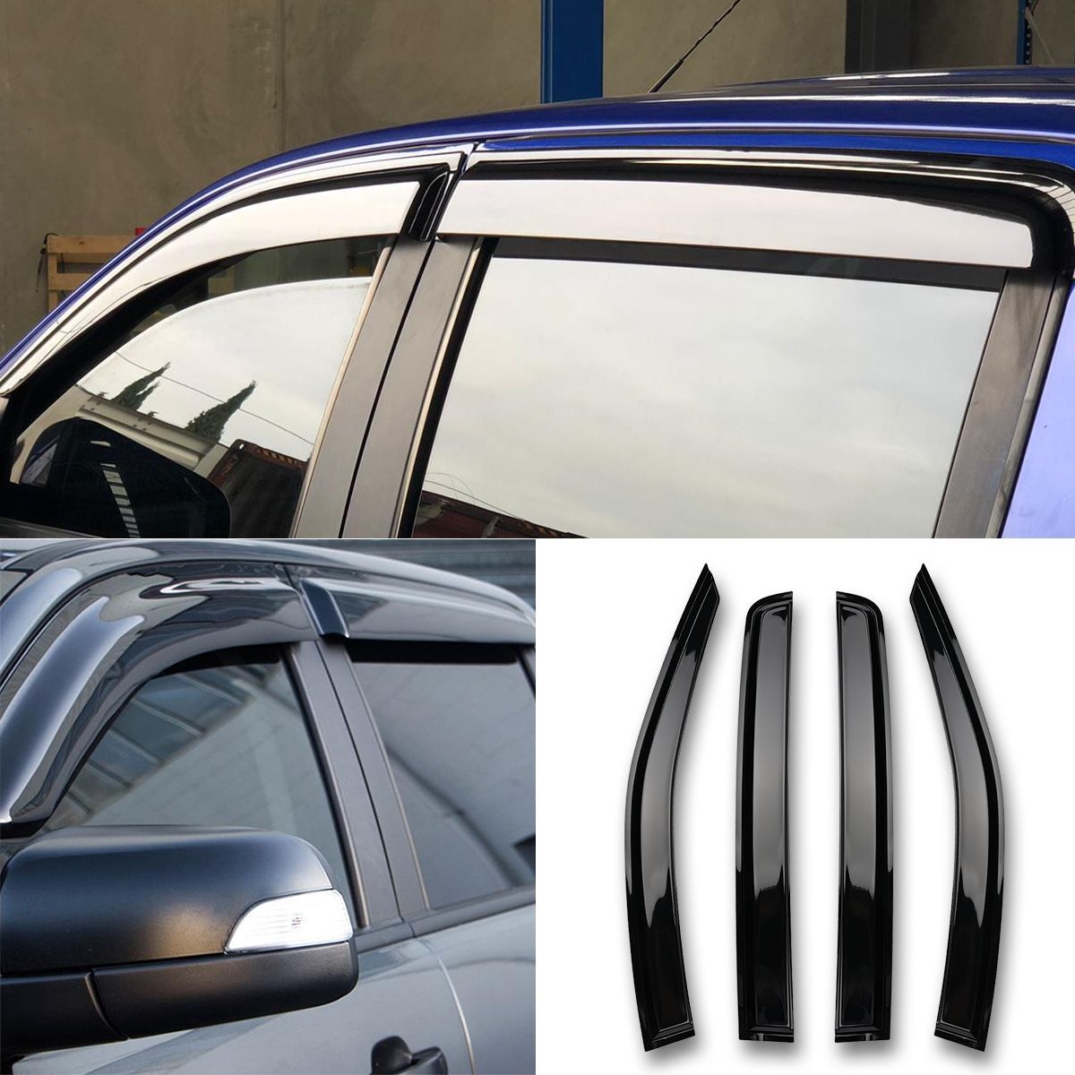 AU For Ford Ranger Dual Cab 2022-24 Weathershields Window Visors ...