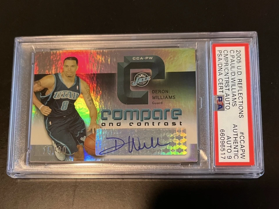 RARO 2005-06 UD Reflections Chris Paul RC Automático / D. Williams /30 (PSA 9 Pop. ¡2!) Foto 3 de 4