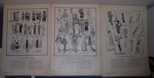 VINTAGE PORTFOLIO ONE WORLD FASHION CRAWFORD 50+ 12X18" PLATES - Picture 11 of 12