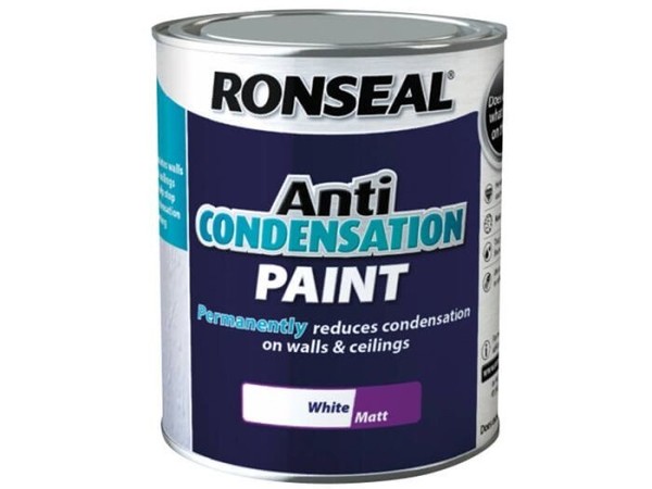 Pintura Ronseal Anti Condensación BLANCO MATE 2,5 L Paredes Techos