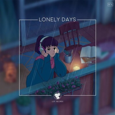 Lofi Girl Vinyl Lonely Days Marble Blue Colored /2000 LP