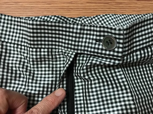Anne Klein Pants Womens 6 Black White Gingham Check 100% Silk Lightweight - Picture 9 of 12