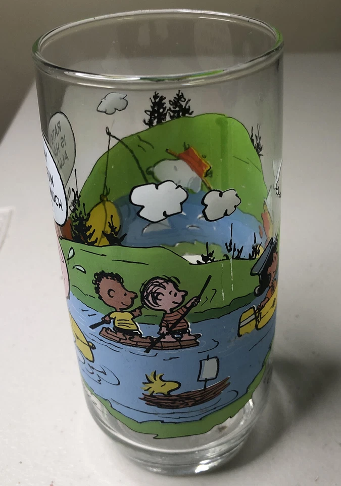 Camp Snoopy Collection Vintage Drinking Glass Peanuts McDonalds Charlie Brown - Image 2 of 4