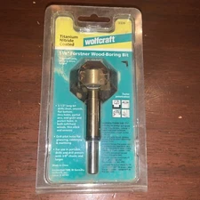 WOLFCRAFT Forstner Wood-Boring Bit 1 3/8" Titanium Nitride Coated Tool (3339)