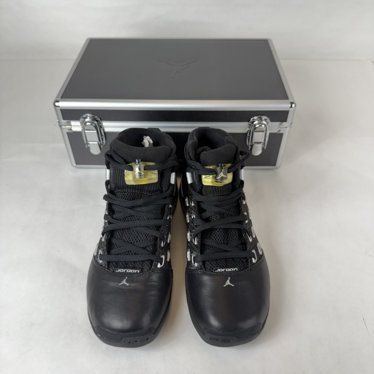 Sz 9 New Air Jordan 17 XVII Original Black Metallic Silver