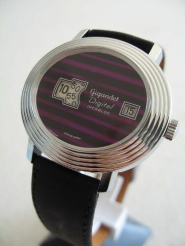 NOS NEW SWISS MECHANICAL HAND WINDING VINTAGE GIGANDET WATCH 1960'S WITH DATE  - Picture 1 of 3