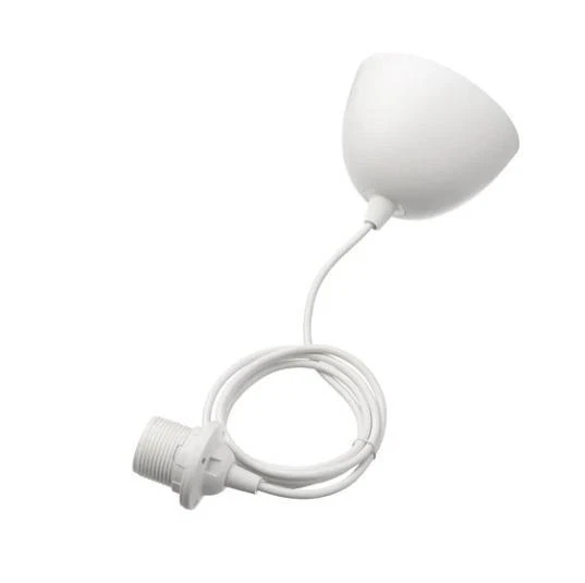 IKEA HEMMA White Ceiling Pendant Light Cord Set 1.8m E27