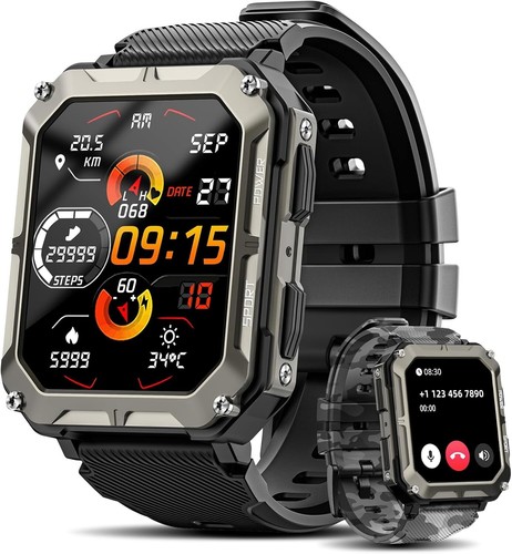 Durable Outdoor Sports Smart Watch with Bluetooth Calling and Heart Rate Monitor - Picture 3 of 10