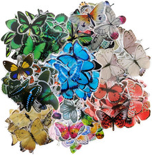320 Pcs Butterfly Stickers Set Transparent Colorful Butterflies Stickers Decals