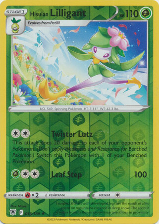 HISUIAN LILLIGANT 016/189 ASTRAL RADIANCE POKEMON (REVERSE HOLO, NM)