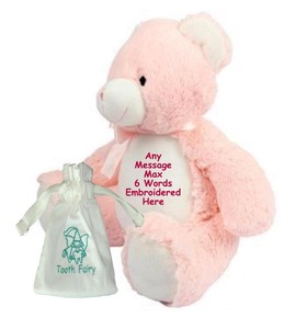 personalised pink teddy bear