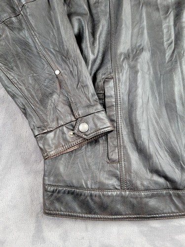 Tommy Bahama Jeans Men’s 2XT Sunset Rider Leather Jacket Dark Brown 2XL Tall - Picture 6 of 16