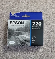 Epson 220 Durabrite Ultra Black Ink Cartridge New Unopened Exp. 2025