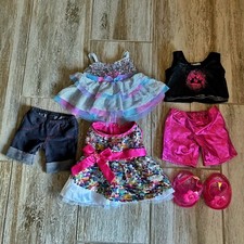 Build A Bear Sequin Party Dresses, Black Pink Outfit Jeans  Pink Shoes BABW