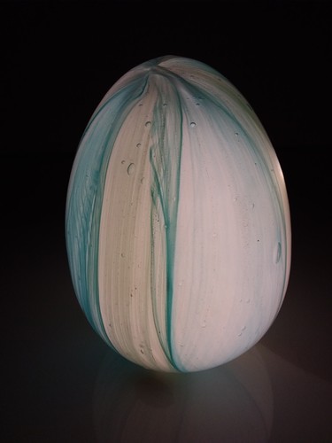 Light Up Art Glass Easter Egg 6" tall, Different Colors to Choose - Picture 9 of 26
