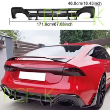 for Audi RS7 Sportback Hatchback 4-Door 2020-2021 Dry carbon fiber rear diffuser