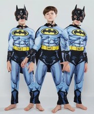 Cosplay Batman Costume Kids Carnival Pajamas DC COMICS Hero Outfit