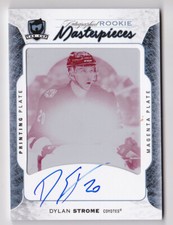 16-17 The Cup Dylan Strome 1/1 Auto Rookie Masterpieces Printing Plate 2016