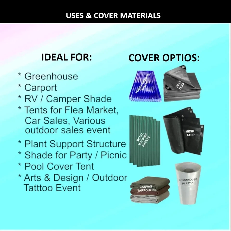 Комплект армированных фитингов для навесов с высоким фронтоном идентификационный номер 1-3/8 дюйма | абажур для палатки автофургона навес для лодки - Изображение 3 из 4