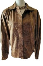 Vtg Begedor Italia Womens Brown Soft Italian Button Up Leather Jacket 10