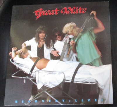 Great White Recovery: Live! LP Enigma D11G-73295 Original Pressing Vinyl Album