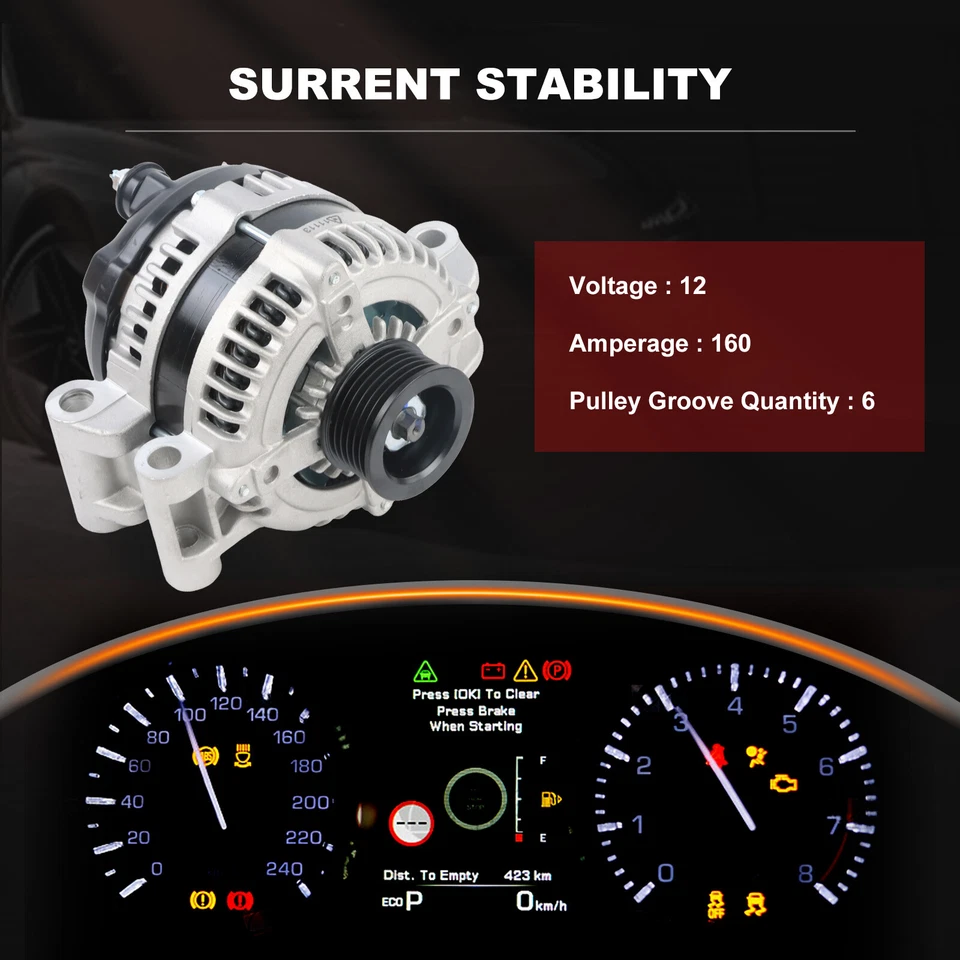 Alternador para 160 amperios 2005-2007 Chrysler 300 2006-2007 Dodge Charger Magnum Foto 3 de 4