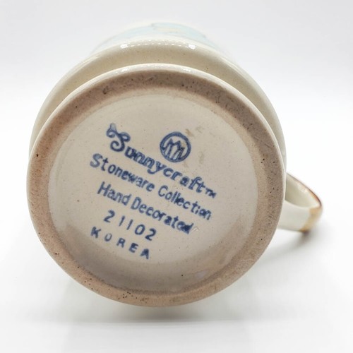 Sunnycraft Hand Painted Stoneware Mug Cup Collection, Flower 21102 Earth-tones - Picture 4 of 5