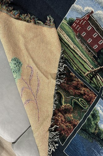 TY Mawr Classics State Of Ohio Bicentennial Stitched Scenic Blanket 66X48 EC - Picture 7 of 11