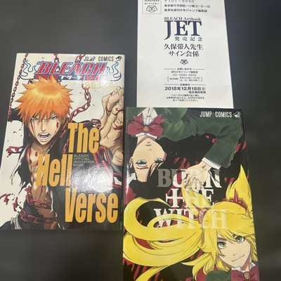 BLEACH Jet Art Book The Hell Verse & BURN THE WITCH Used Japan