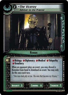Der Vizekönig, Berater des Prätors - Archivportrait - Star Trek CCG 2E