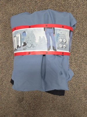New Roxy Womens Blue Snow Pants Medium M Dry Flight Water Resistant NWT 
