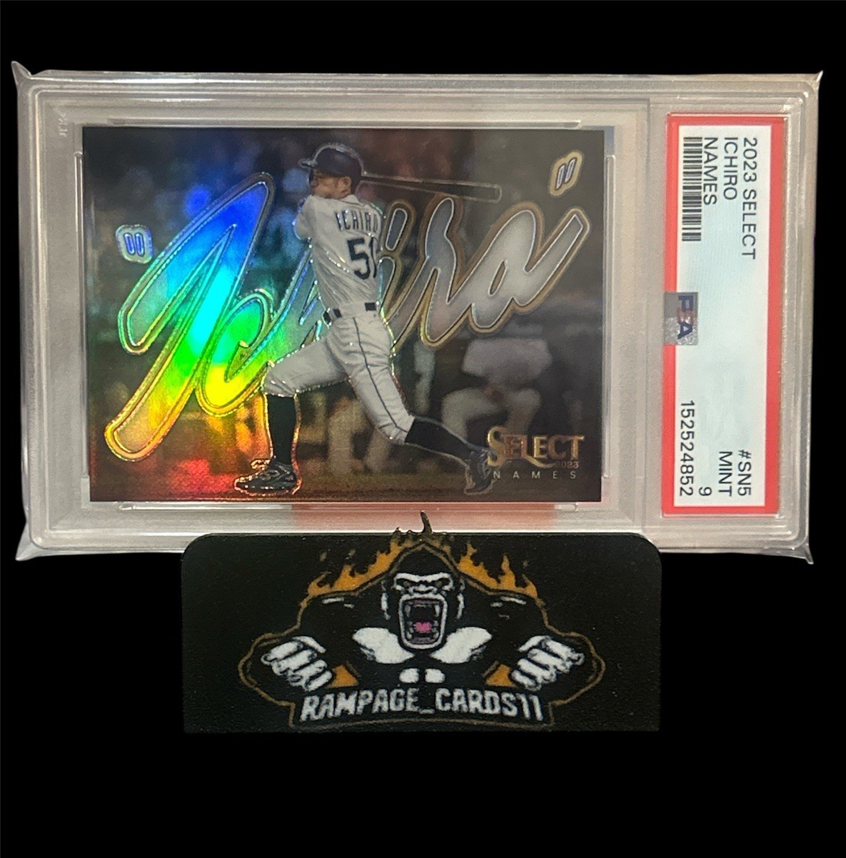 2023 Panini Select #SN5 Ichiro Select Names PSA 9 POP 4