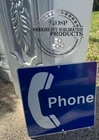 Vintage PHONE Sign – Retro Telephone Booth or Payphone Style Decor
