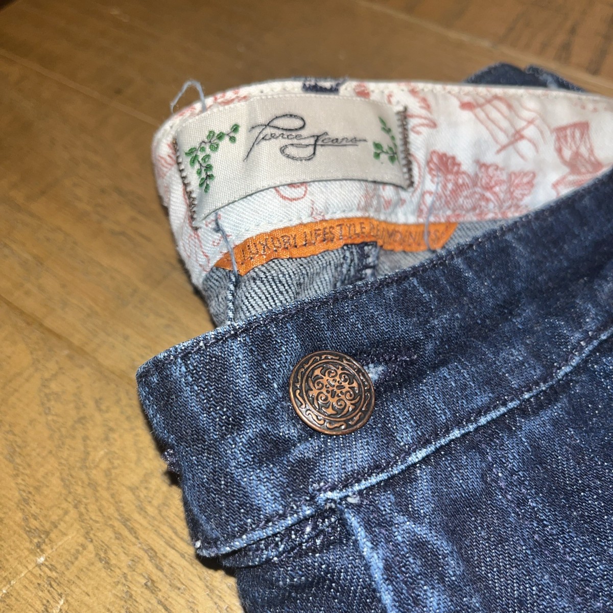 Vintage Pierce Jeans Denim Blue Women’s Sz 28 Flared Pants View 2