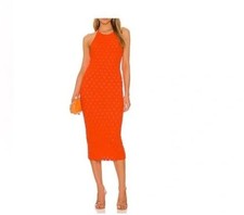 Eliza J Womens Sleeveless Textured Knit Dress Size XS Orange
