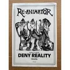 RE-ANIMATOR DENY REALITY MEMORABILIA original music press advert from 1989  - th