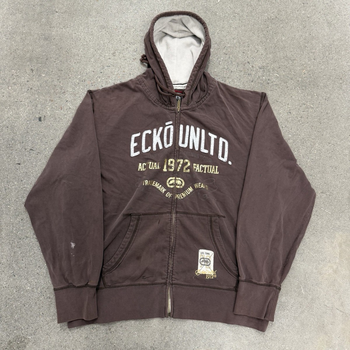 Y2K Marc Ecko Men's Full Zip Hoodie Size XL | eBay